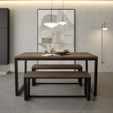 Ver imagem 3 de Banco 2 Lugares 120cm Estilo Industrial Concept CabeCasa MadeiraOriginals Marrom/Ameixa Negra/Preto