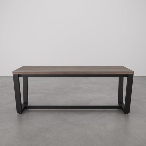 Banco 2 Lugares 120cm Estilo Industrial Concept CabeCasa MadeiraOriginals Marrom/Ameixa Negra/Preto
