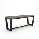 Ver imagem 2 de Banco 2 Lugares 120cm Estilo Industrial Concept CabeCasa MadeiraOriginals Marrom/Ameixa Negra/Preto