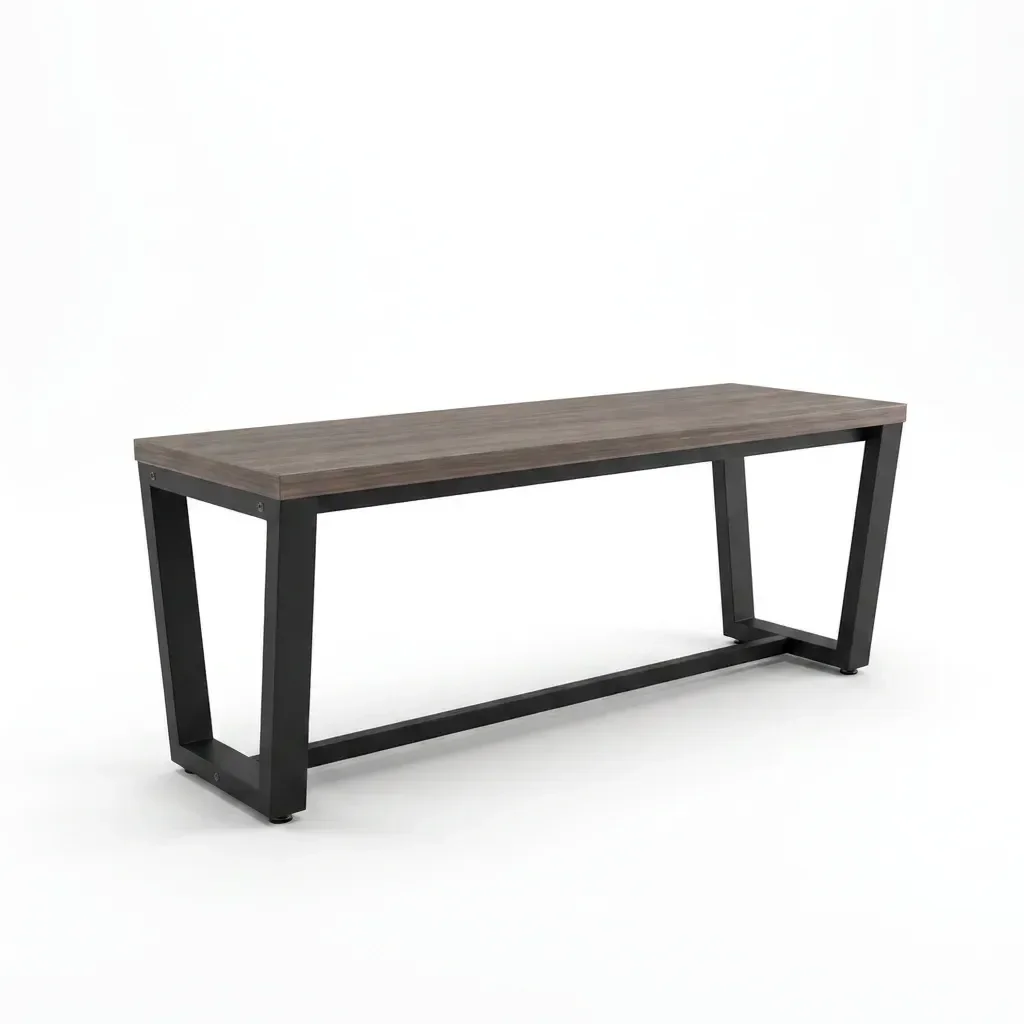Ver imagem 2 de Banco 2 Lugares 120cm Estilo Industrial Concept CabeCasa MadeiraOriginals Marrom/Ameixa Negra/Preto
