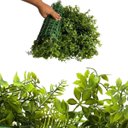 Ver imagem 3 de 24 Painéis de Plantas Artificiais com Folhagens Variadas para Escritórios e Ambientes Modernos