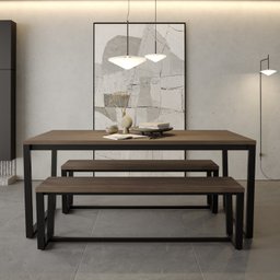 Banco 3 Lugares 150cm Estilo Industrial Concept CabeCasa MadeiraMadeira - 2