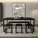 Ver imagem 2 de Banqueta Estilo Industrial Concept CabeCasa MadeiraOriginals Preto/Trama