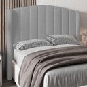Ver imagem 2 de Cabeceira Casal Cama Box 140cm Glenda I02 Linho Cinza - Mpozenato