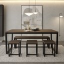 Ver imagem 3 de Banqueta Estilo Industrial Concept CabeCasa MadeiraOriginals Marrom/Ameixa Negra/Preto