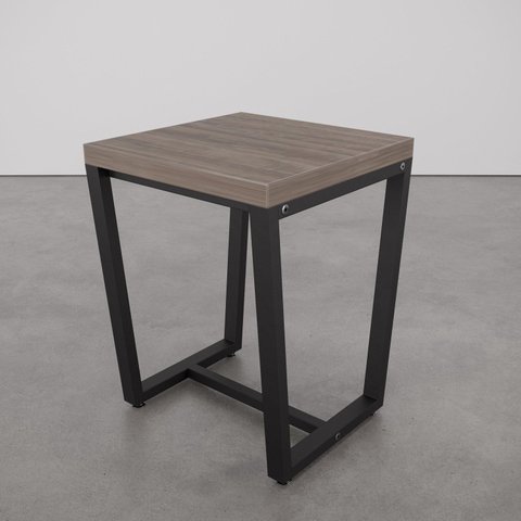 Banqueta Estilo Industrial Concept CabeCasa MadeiraOriginals Marrom/Ameixa Negra/Preto