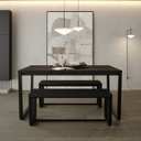Ver imagem 3 de Banco 2 Lugares 120cm Estilo Industrial Concept CabeCasa MadeiraOriginals Preto/Trama