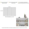 Aparador Buffet 3 Portas Suspenso Veneza Multimóveis MP1008 Branco - 4