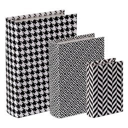 KIT LIVROS CAIXA PRETO E BRANCO 3 PEÇAS - 1 KIT LIVROS CAIXA PRETO E BRANCO 3 PEÇAS - 1