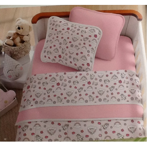 Kit Baby 3 Peças para Berço Padrão Americano - 100% em Malha de Algodão - Baby Córnio Cobertores Par