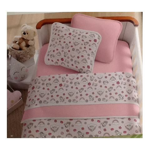 Kit Baby 3 Peças para Berço Padrão Americano - 100% em Malha de Algodão - Baby Córnio Cobertores Par