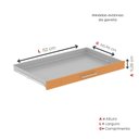 Ver imagem 6 de Mapoteca Mont 5 Gavetas 71,3cm x 120,4cm Aço Cinza/Laranja Picass