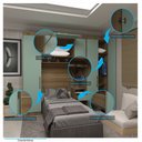 Ver imagem 5 de Quarto de Solteiro com Guarda Roupas e Mesa de Cabeceira Paris Luciane Móveis