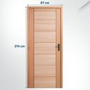 Ver imagem 3 de Kit Porta Pronta Maciça de Eucalipto 214x87x14cm PM58 Quartier Abertura Esquerda Cruzeiro Portas