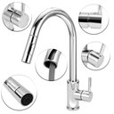 Ver imagem 5 de Torneira Cozinha Monocomando Com Ducha Extensível Cromada