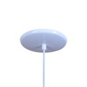 Ver imagem 2 de Pendente Meia Lua 24cm Luminária Lustre Alumínio Branco Brilhante C/ Laranja