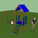 Ver imagem 3 de Parque Infantil em Madeira Plástica Maciça Marrom Playground 100% Reciclado 3,5m / Lc-50 Lanci