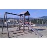 Parque Infantil em Madeira Plástica Maciça Marrom Playground 100% Reciclado 3,5m / Lc-50 Lanci - 1
