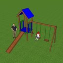 Ver imagem 6 de Parque Infantil em Madeira Plástica Maciça Playground 350cm Lanci / Lc-50