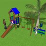 Parque Infantil em Madeira Plástica Maciça Marrom Playground 100% Reciclado 3,5m / Lc-50 Lanci - 2