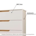 Ver imagem 2 de Cômoda Doble com 8 Gavetas - Branco/natural