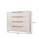 Ver imagem 4 de Cômoda Doble com 8 Gavetas - Branco/natural