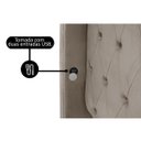 Ver imagem 4 de Kit Cabeceira Estofada e Recamier Baú Cama Box King Grécia:capuccino