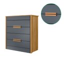 Ver imagem 4 de Comoda Dhara Quarto 4 Portas Freijo com Off White - Moval