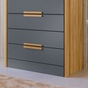 Ver imagem 2 de Comoda Dhara Quarto 4 Portas Freijo com Off White - Moval