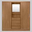 Ver imagem 3 de Guarda Roupa Solteiro com Espelho 2 Portas de Correr 4 Gavetas Itália Yescasa