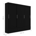 Ver imagem 4 de Guarda Roupa Casal 3 Portas 3 Gavetas Externas Roma Yescasa