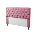 Ver imagem 1 de Cabeceira para Cama Box Solteiro 90cm Mirage c/ Capitonê Suede Rosa - LM DECOR