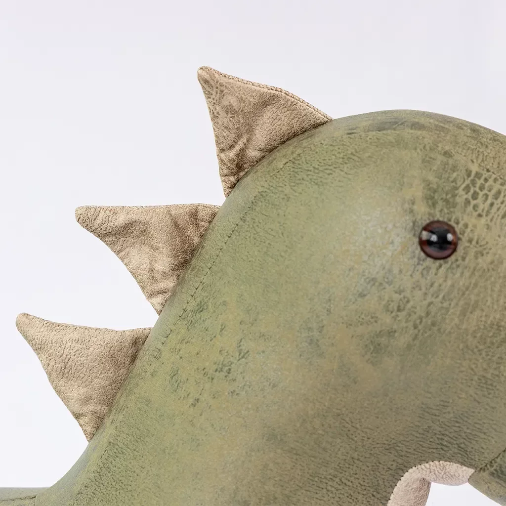 Puff Infantil Dinossauro Couro Sintético e Madeira L63xa38xc32 - 2