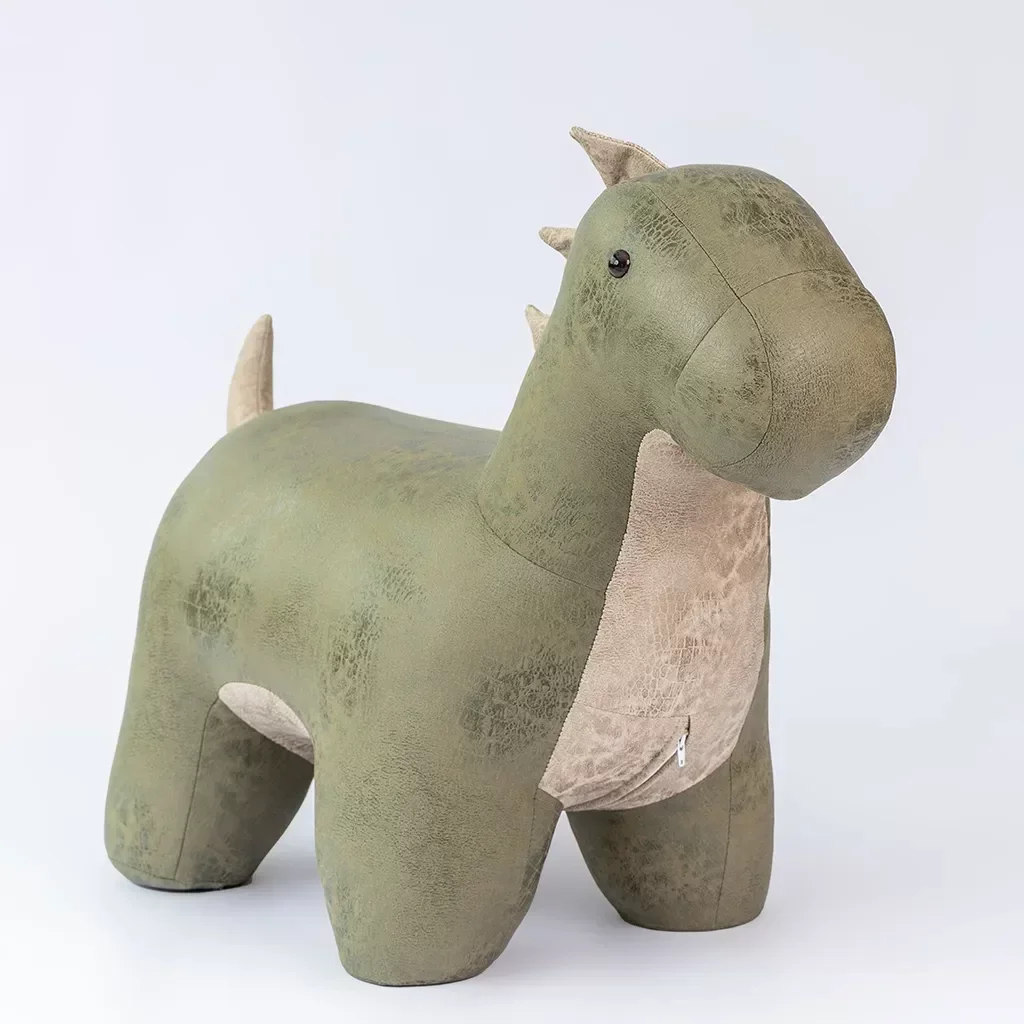 Puff Infantil Dinossauro Couro Sintético e Madeira L63xa38xc32 - 1