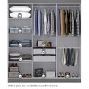 Ver imagem 5 de Guarda-Roupa Casal 6 Portas 2 Gavetas Paris Cinza/Onix