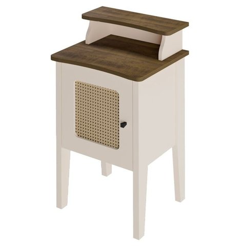Mesa de Apoio Mdf Sala 43 Cm 4518 Pinho Off White Arly