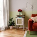 Ver mais imagens de Mesa de Apoio Mdf Sala 43 Cm 4518 Pinho Off White Arly