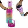 Garrafa Termica Sensor Led Temperatura Squeeze Motivacional Kit 2 Uni Frases 2 Litros 500 Ml Agua Be - 8