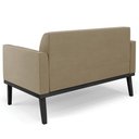 Ver imagem 5 de Sofá Namoradeira Base Madeira Preto Maressa Suede Marrom Rt - Ibiza