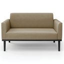 Ver imagem 7 de Sofá Namoradeira Base Madeira Preto Maressa Suede Marrom Rt - Ibiza