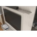 Ver imagem 2 de Painel Ripado Frisado com Bancada para Sala Tv de até 75 Polegadas Oslo/bali Lukaliam:off White