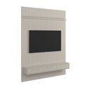 Ver imagem 1 de Painel Ripado Frisado com Bancada para Sala Tv de até 75 Polegadas Oslo/bali Lukaliam:off White