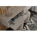 Ver imagem 3 de Painel Ripado Frisado com Bancada para Sala Tv de até 75 Polegadas Oslo/bali Lukaliam:off White