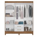 Ver imagem 3 de Guarda Roupa Roupeiro Casal Panama 6 Portas 2 Gavetas Naturale com Branco - Moval