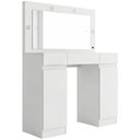 Ver imagem 7 de Penteadeira Camarim com Espelho e LED 2 Portas 3 Gavetas Lily A04 Branco - Lyam Decor