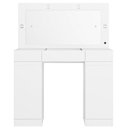 Ver imagem 1 de Penteadeira Camarim com Espelho e LED 2 Portas 3 Gavetas Lily A04 Branco - Lyam Decor