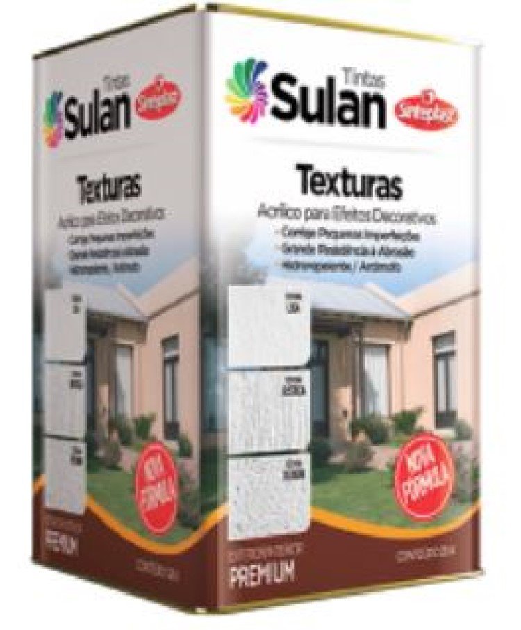 Acrílico p/ Efeitos Decorativos Sulan Texturas - 25Kg-Branco:Textura Lisa - 2