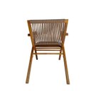 Ver imagem 3 de Cadeira Gafanhoto Assento de Couro Sintético Encosto de Corda Náutica Trançada. Mel