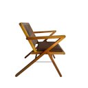 Ver imagem 2 de Cadeira Gafanhoto Assento de Couro Sintético Encosto de Corda Náutica Trançada. Mel