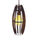 Ver imagem 1 de Luminária Teto tipo Pendente TURQUESA MDF - Completa - Cor: Marrom